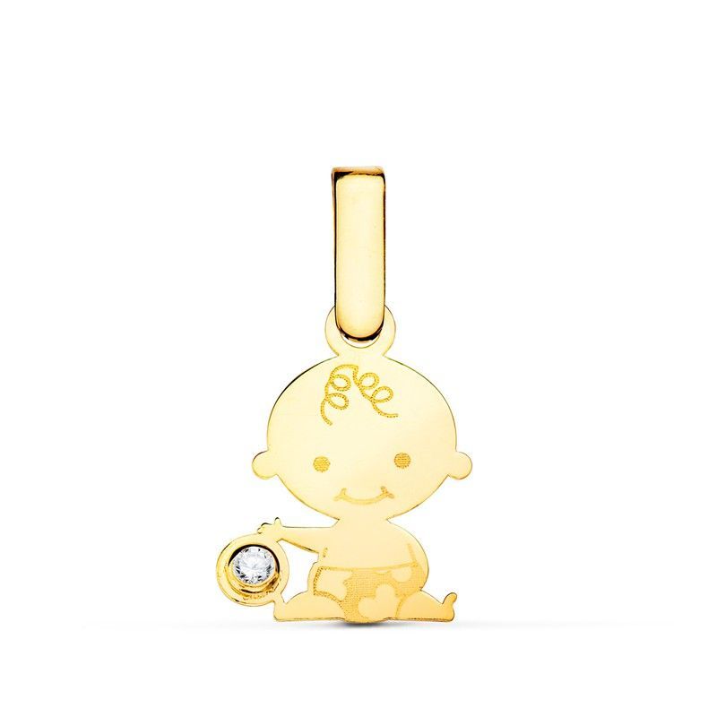Colgante Niño Circonita Oro 18kts 16588-NINO