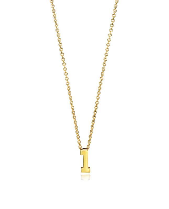 Colgante número 1 Viceroy en plata chapada