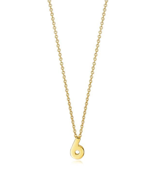 Colgante número 6 Viceroy en plata chapada