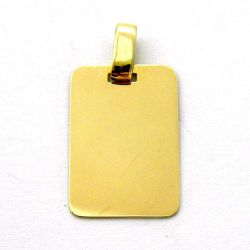 Colgante Oro 18kts Placa Mate Y Brillo 26x18mm C1/915