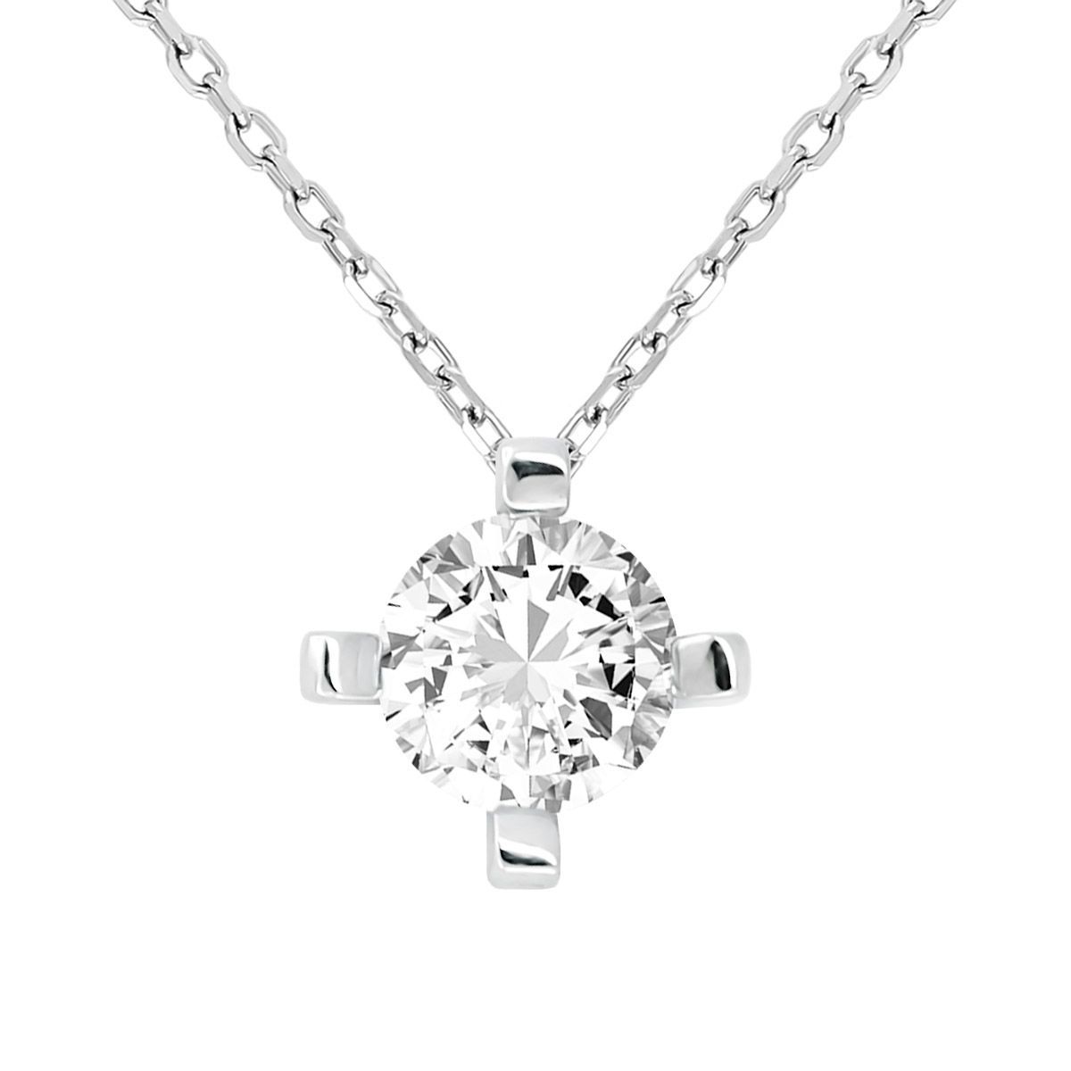 Colgante Oro Blanco 18kts 0609533 Diamante Laboratorio 1,00 cts