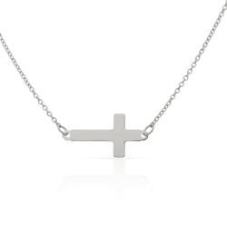 Colgante oro blanco de 18 Kilates Cruz