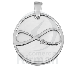 Colgante Plata 072287 Infinito Palabra MAMÁ 25mm