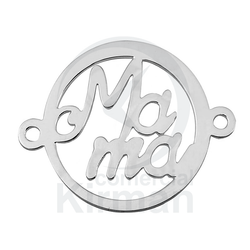 Colgante Plata 072290 Entrepieza Palabra MAMÁ 20mm