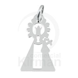 Colgante Plata 072306 Virgen Desamparados 9,9x18,5mm