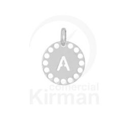 Colgante Plata 72233 Troquelado Letra A 14mm