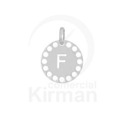 Colgante Plata 72237 Troquelado Letra F 14mm