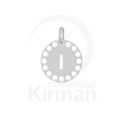Colgante Plata 72239 Troquelado Letra I 14mm