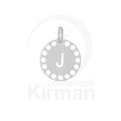 Colgante Plata 72240 Troquelado Letra J 14mm