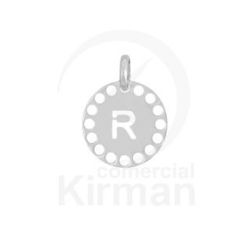 Colgante Plata 72247 Troquelado Letra R 14mm