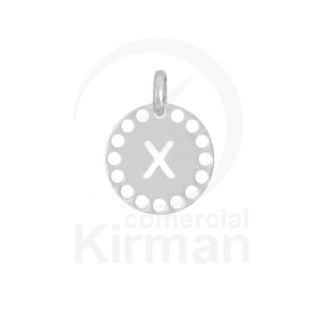 Colgante Plata 72253 Troquelado Letra X 14mm