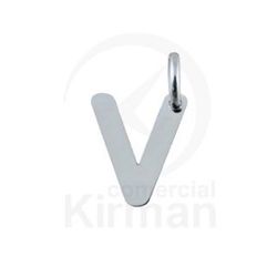 Colgante Plata 72278 Letra V 6,5mm x 8mm