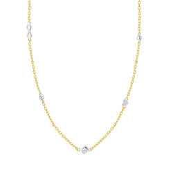 Colgante Plata Bicolor Dorada Lotus LP3891-1/1 Corazón - Infinito Circonitas