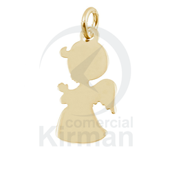 Colgante Plata Dorada 073023 Angel Niña 9x17mm