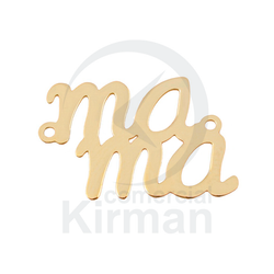 Colgante Plata Dorada 073025 Entrepieza Palabra MAMÁ 14x20mm