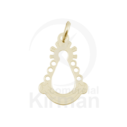 Colgante Plata Dorada 073028 Virgen del Rocío 8,4x17,2mm