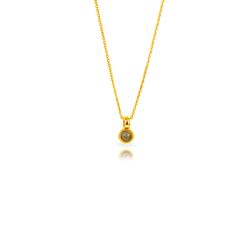 Colgante Plata Dorada 6mm COM0160DOLA Sol Mineral Labradorita