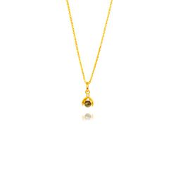 Colgante Plata Dorada 7mm COM0162DOLA Mariquita Mineral Labradorita