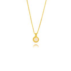 Colgante Plata Dorada 8mm COM0159DOOP Sol Mineral Ópalo