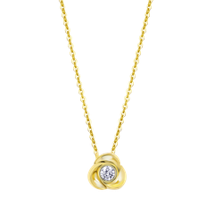 Colgante Plata Dorada Lotus LP3059-1/2 Flor Circonitas