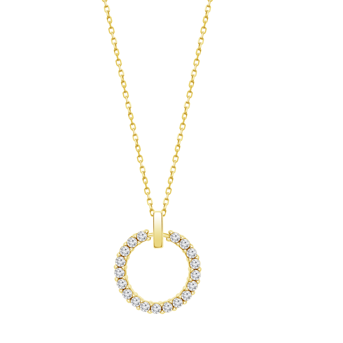 Colgante Plata Dorada Lotus LP3100-1/3 Aro Circonitas