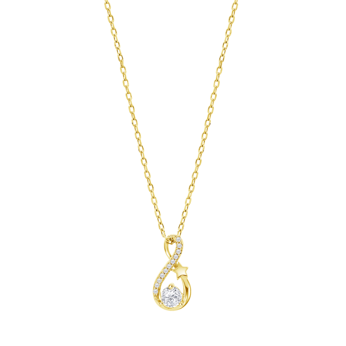 Colgante Plata Dorada Lotus LP3647-1/2 Infinito Circonitas