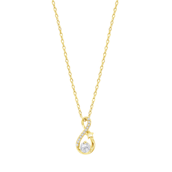 Colgante Plata Dorada Lotus LP3647-1/2 Infinito Circonitas