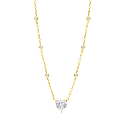 Colgante Plata Dorada Lotus LP3648-1/2 Corazón Circonita