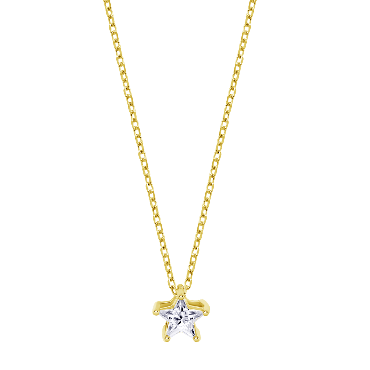 Colgante Plata Dorada Lotus LP3834-1/2 Estrella Circonita