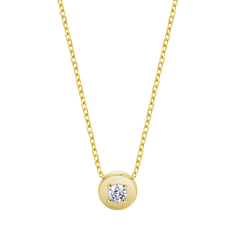 Colgante Plata Dorada Lotus LP3850-1/2 Círculo Circonita