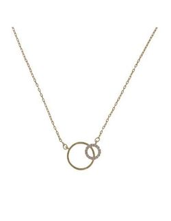 Colgante Plata Dorada Mujer PGAR838/C Aros Unidos Circonitas