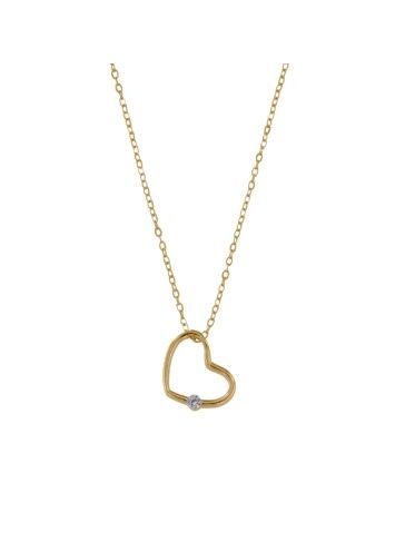 Colgante Plata Dorada Mujer PGAR904/C Corazón Circonitas & Perla