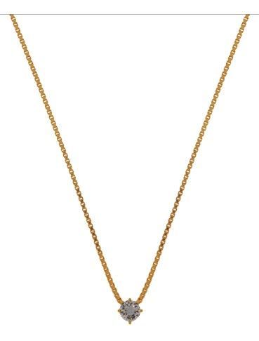 Colgante Plata Dorada Mujer PPRC1/C Punto D. Luz Circonita