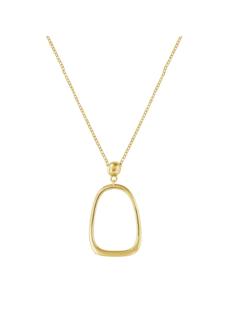 Colgante Plata Dorada Mujer PSET210/3C Circonita Óvalo En Brillo