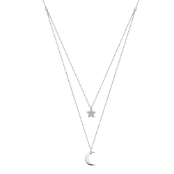 Colgante Plata Lotus LP1680-1/4 Luna - Estrella Circonitas