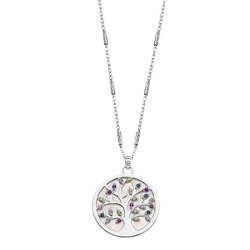 Colgante Plata Lotus LP1889-1/1 Árbol De La Vida Circonitas Multicolor