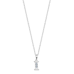 Colgante Plata Lotus LP3054-1/I Letra I Circonitas