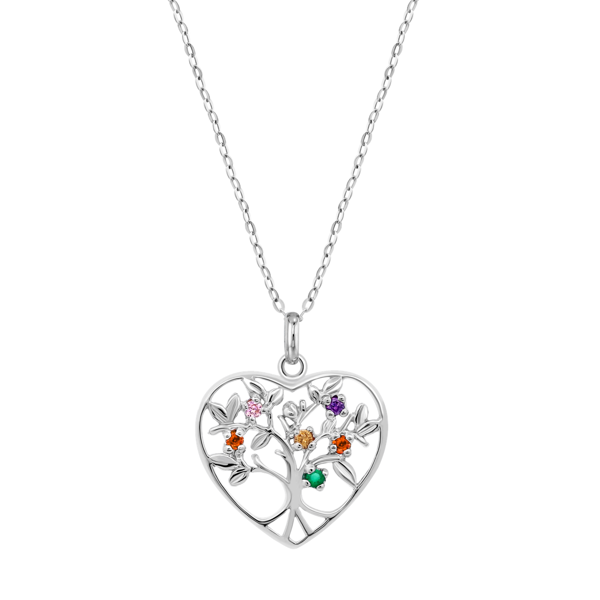 Colgante Plata Lotus LP3199-1/1 Árbol De La Vida Circonitas Multicolor