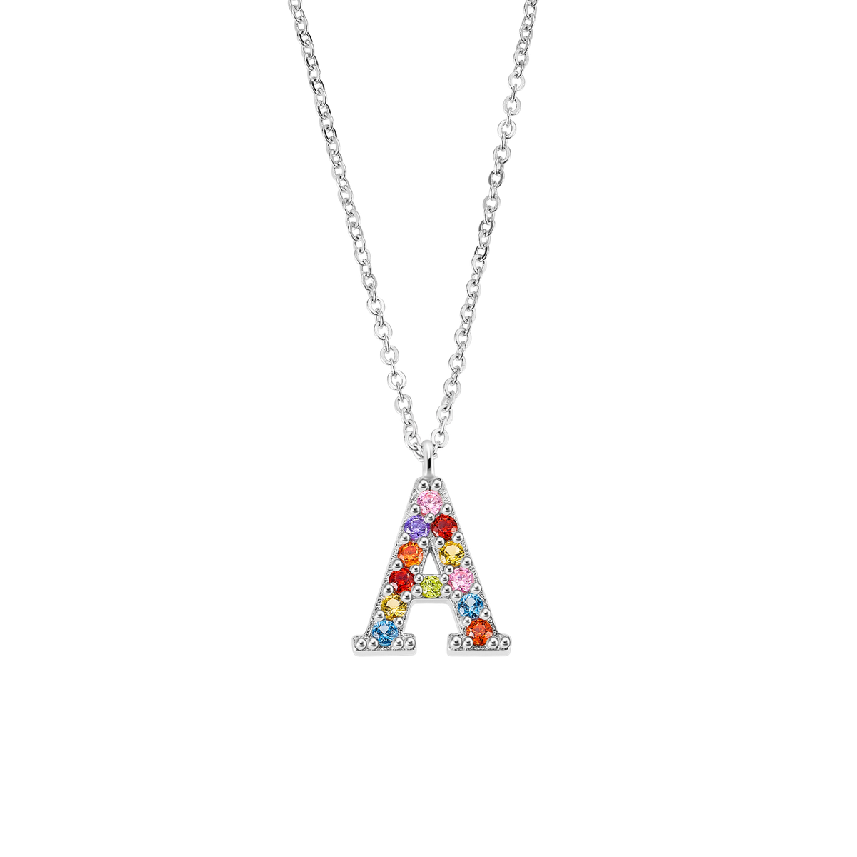 Colgante Plata Lotus LP3426-1/A Letra C Circonitas Multicolor