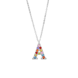 Colgante Plata Lotus LP3426-1/A Letra C Circonitas Multicolor