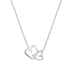 Colgante Plata Lotus LP3581-1/1 Corazones Entrelazados Circonitas
