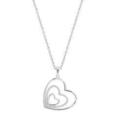 Colgante Plata Lotus LP3848-1/1 Corazones Circonitas