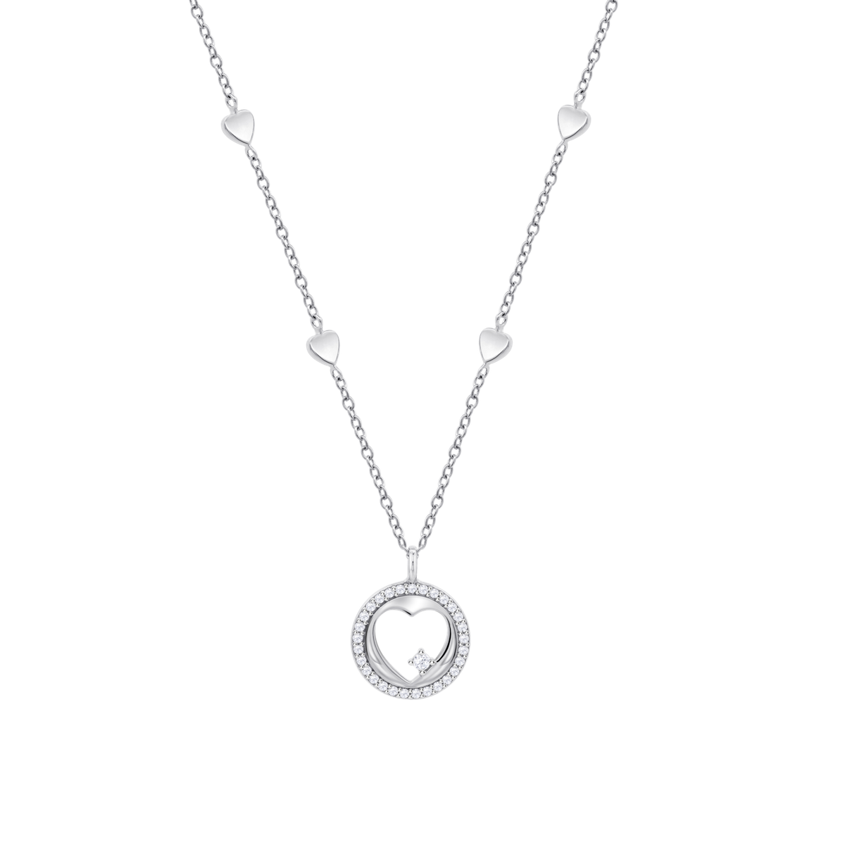 Colgante Plata Lotus LP3917-1/1 Aro Corazón Circonitas