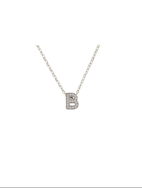 Colgante Plata Mujer PCOL3/B Letra B Circonitas
