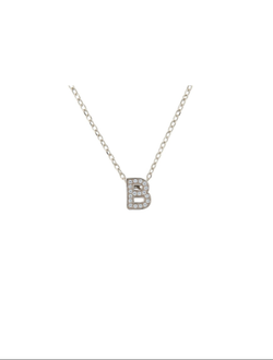 Colgante Plata Mujer PCOL3/B Letra B Circonitas