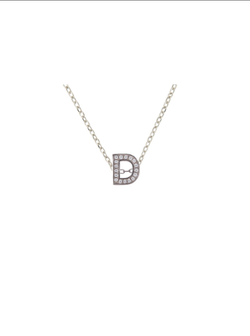 Colgante Plata Mujer PCOL3/D Letra D Circonitas