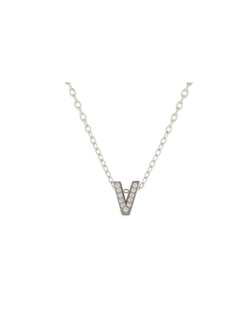Colgante Plata Mujer PCOL3/V Letra V Circonitas