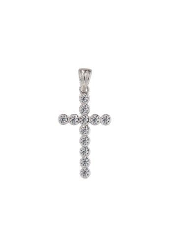 Colgante Plata Mujer PCRZ32 Cruz Circonitas