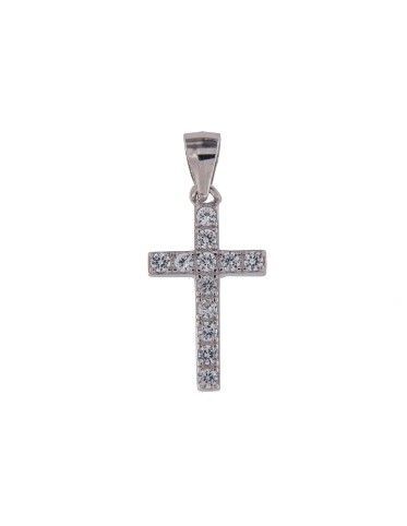 Colgante Plata Mujer PCRZ7 Cruz Circonitas