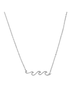 Colgante Plata Mujer PGAR824 Olas En Brillo